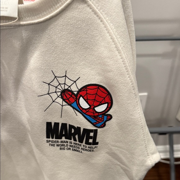 Zara Marvel Kids White Spider-Man Sweatshirt - Picture 4 of 8